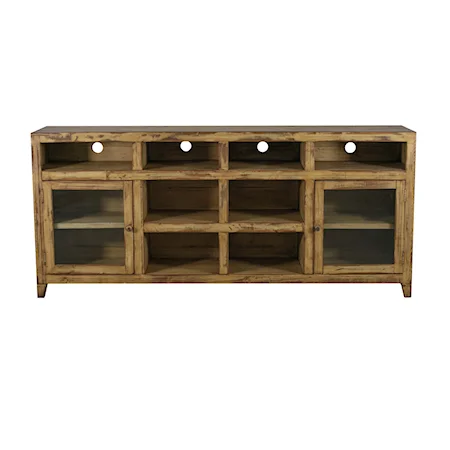Transitional Console with Storage Shelves