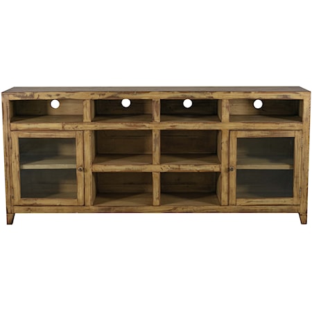 Transitional Console with Storage Shelves