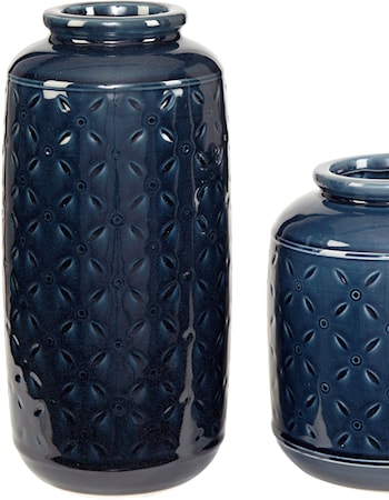 Marenda Navy Blue Vase Set