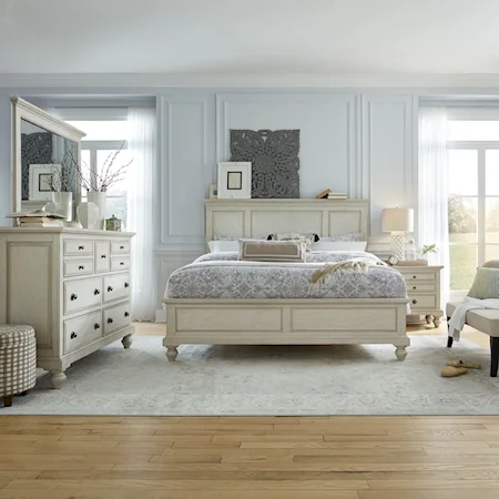 Transitional Queen Panel Bedroom Set