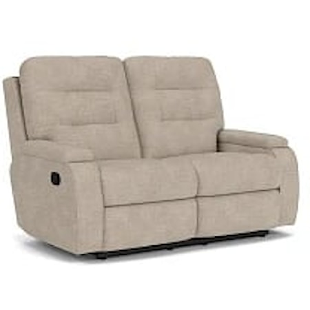 Casual Biscuit Back Reclining Loveseat