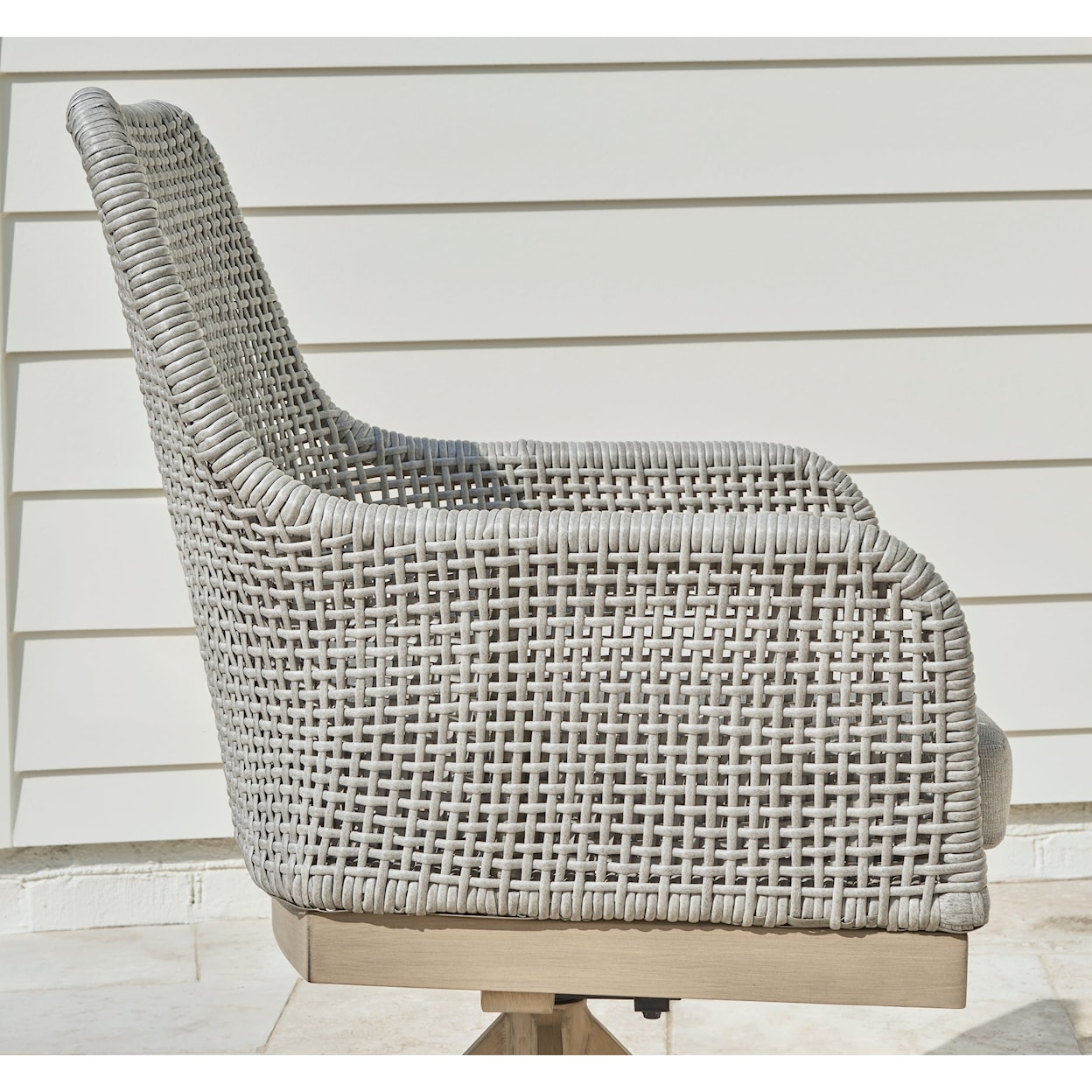 Ashley Furniture Signature Design Seton Creek Outdoor Swivel Dining Chair (Set of 2)