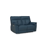 Oakley Contemporary Power Reclining Loveseat with Power Headrest and Power Lumbar