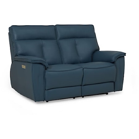 Oakley Contemporary Power Reclining Loveseat with Power Headrest and Power Lumbar