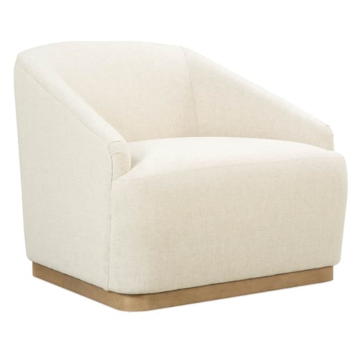 Contemporary Swivel Chair with Plinth Base