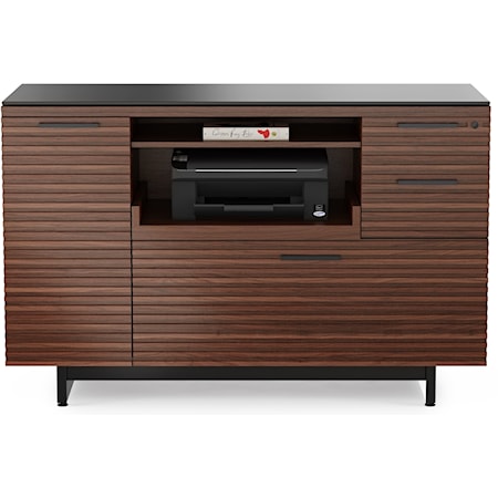 Contemporary Multifunction Cabinet with Pull-Out Printer Tray
