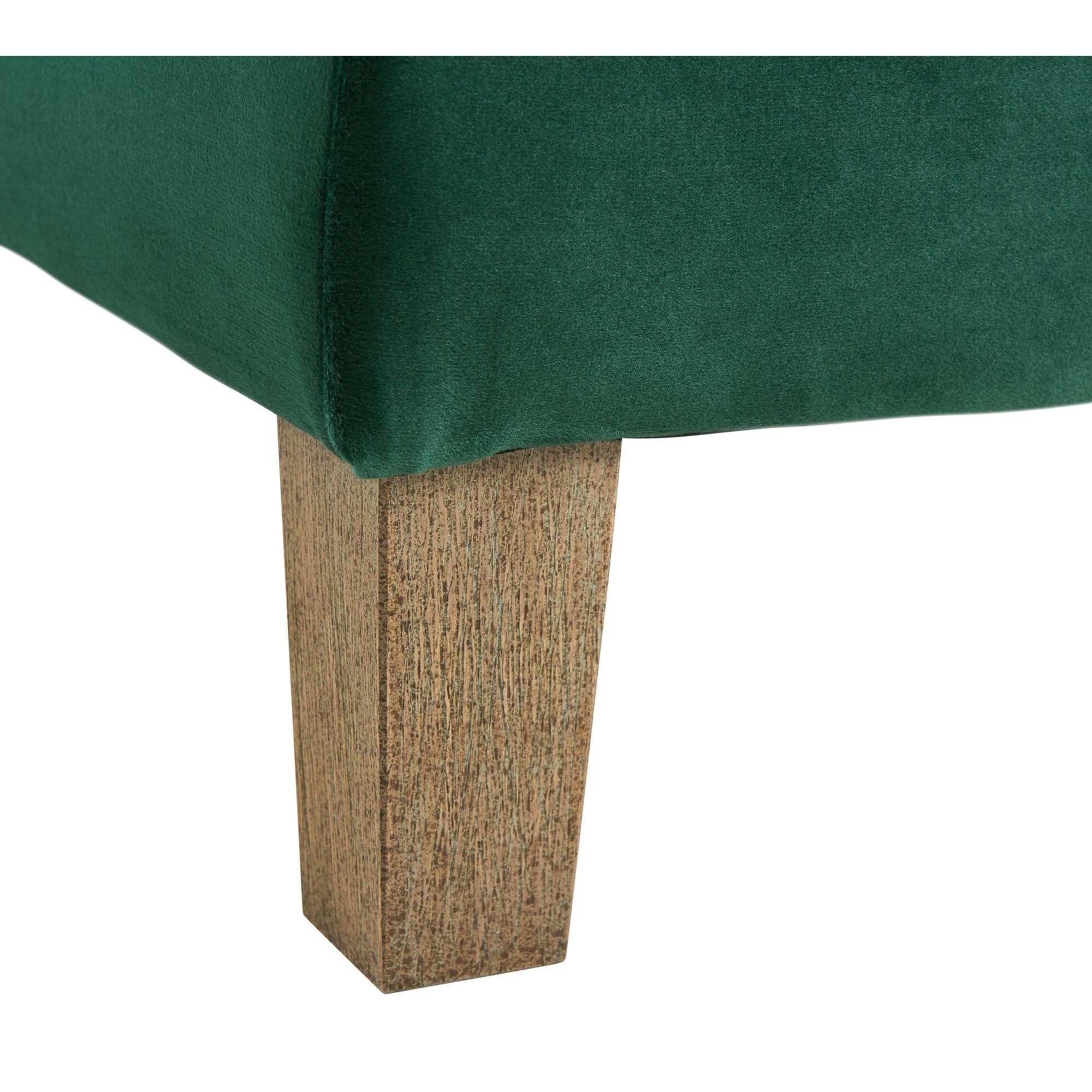 Elements International Ottomans BING GREEN VELVET STORAGE BENCH |
