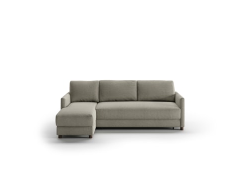 Customizable LAF Storage Chaise  + RAF Loveseat Sleeper Sectional Sofa