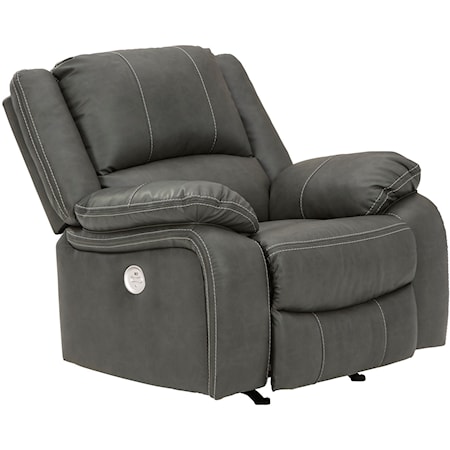 Faux Leather Power Rocker Recliner