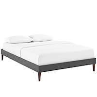 King Fabric Bed Frame with Squared Tapered Legs