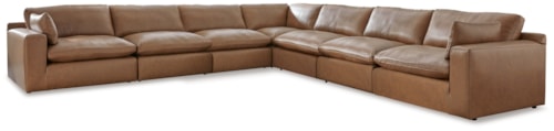 Leather Match 7-Piece Sectional