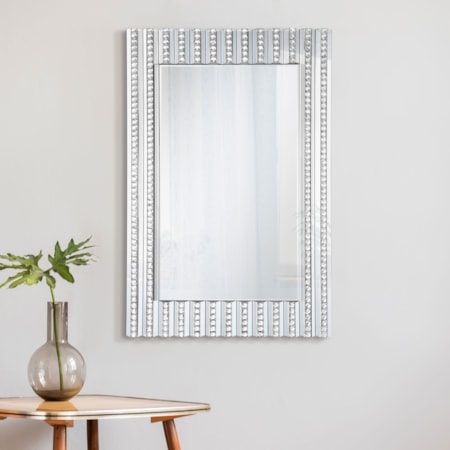 Aideen 32 x 47 Inch Crystal Wall Mirror