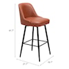 Zuo Keppel Collection Swivel Barstool