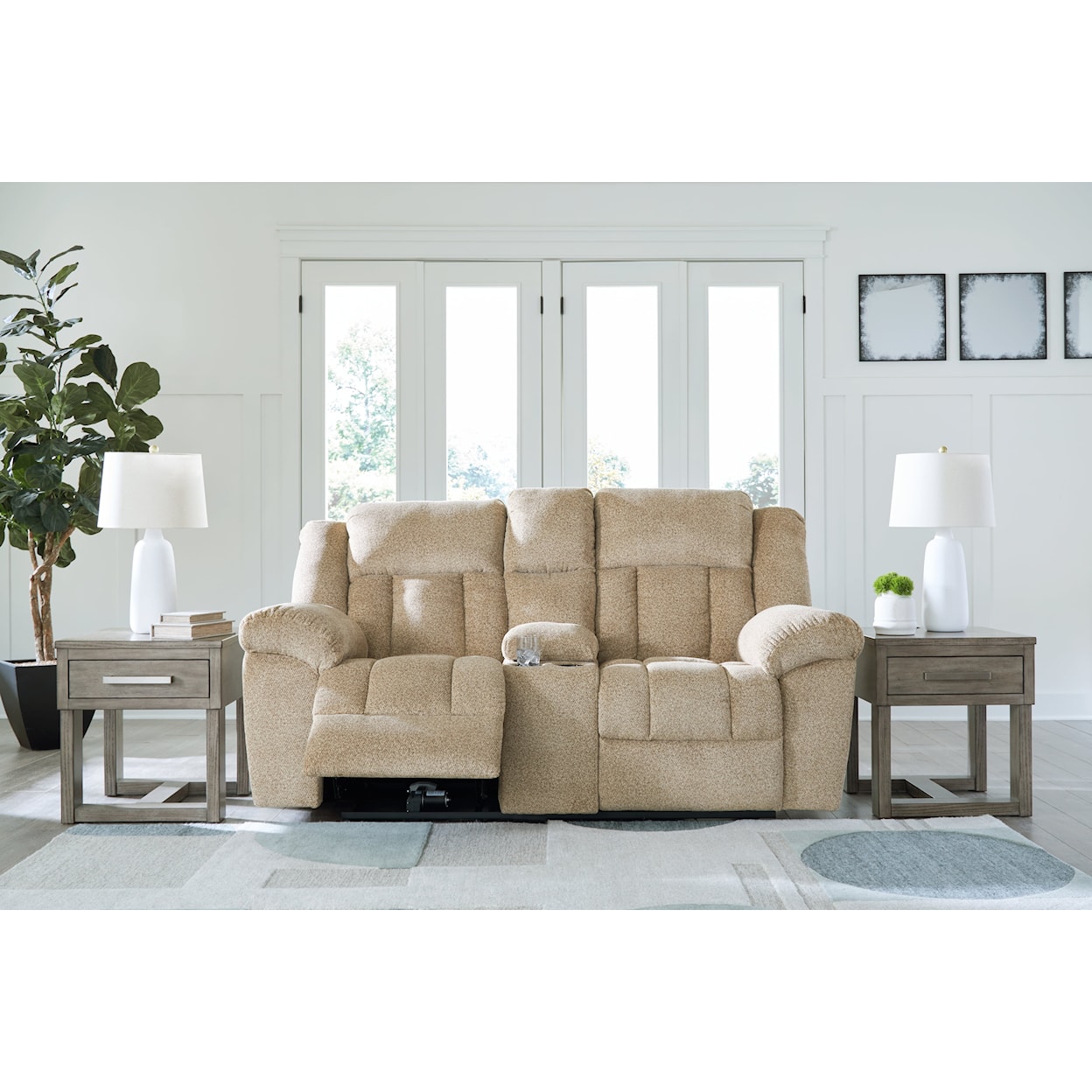 Ashley Furniture Signature Design Tip-Off PWR REC Loveseat/CON/ADJ HDRST