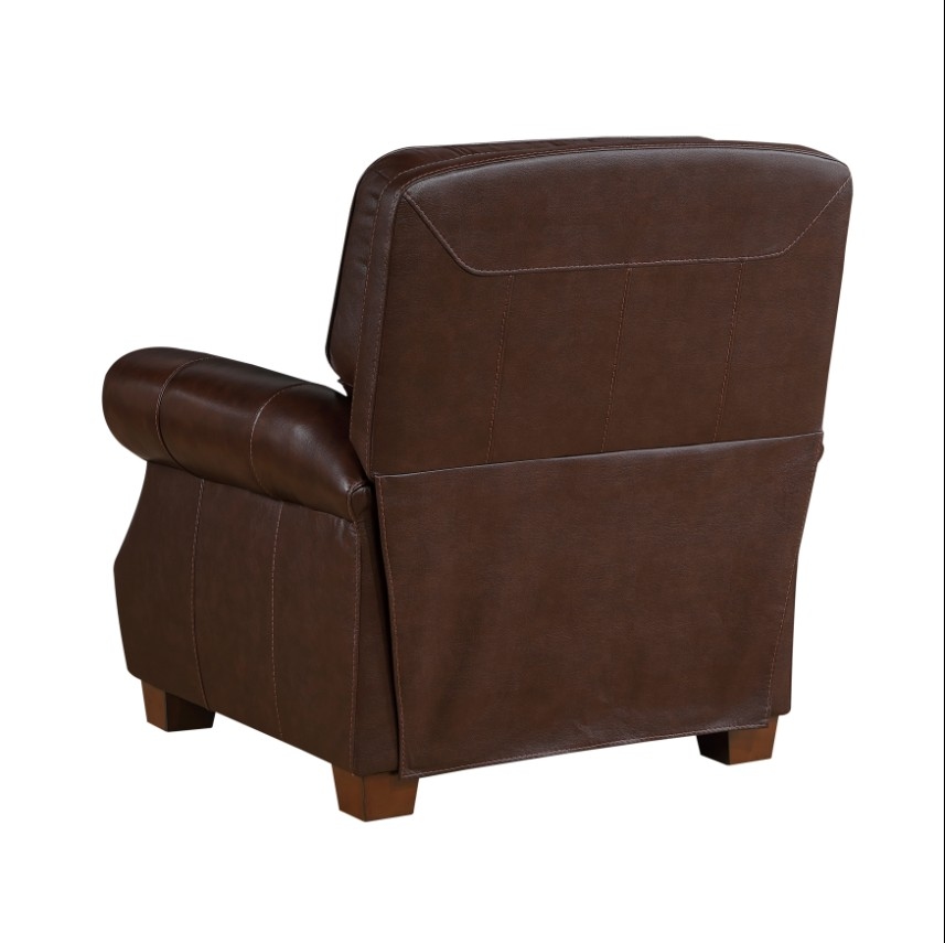 Homelegance Remington Leather Rolled-Arm Push-Back Recliner