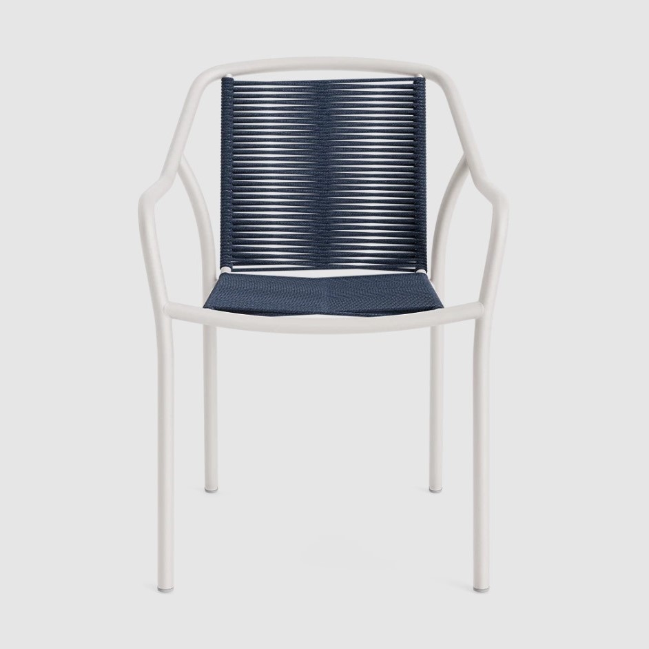 Brown Jordan Faro Stacking Dining Armchair w/Rope Seating