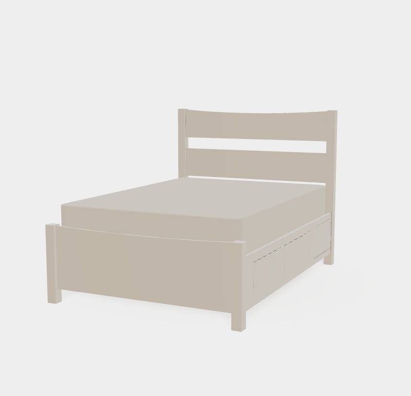 Full Both Drawerside Plank Bed