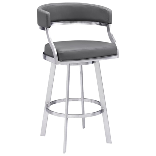 Contemporary 30" Bar Height Swivel Barstool