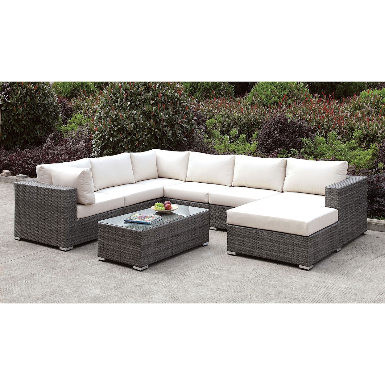 Furniture of America - FOA Somani U-Sectional + Coffee Table
