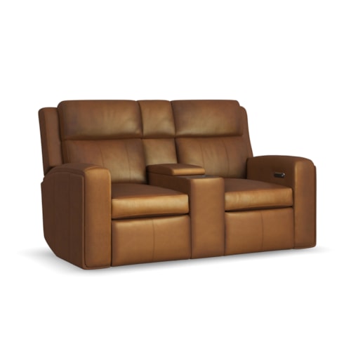 Transitional Power Recliner Loveseat