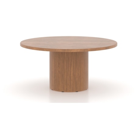 Round Pedestal Table w/Fluted Base