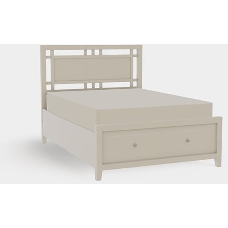 Atwood Full Gridwork Bed with Footboard Storage