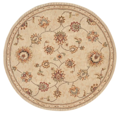 4'  Beige Round Rug