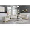 Meridian Furniture Bellini 3-Piece Cream Velvet Living Room Group