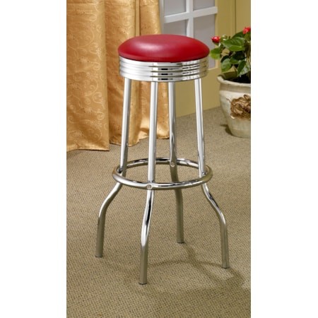 Swivel Bar Stool Red