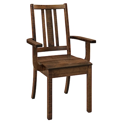 Archbold Furniture Amish Essentials Casual Dining Bradley Dining Arm Chair