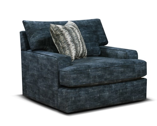 Casual Chair and a Half with Wide Track Arms