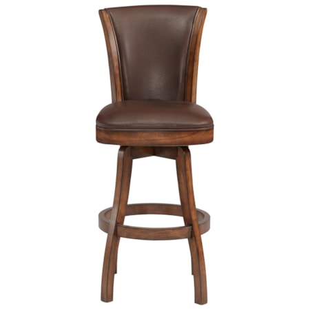 26&quot; Counter Height Swivel Wood Barstool