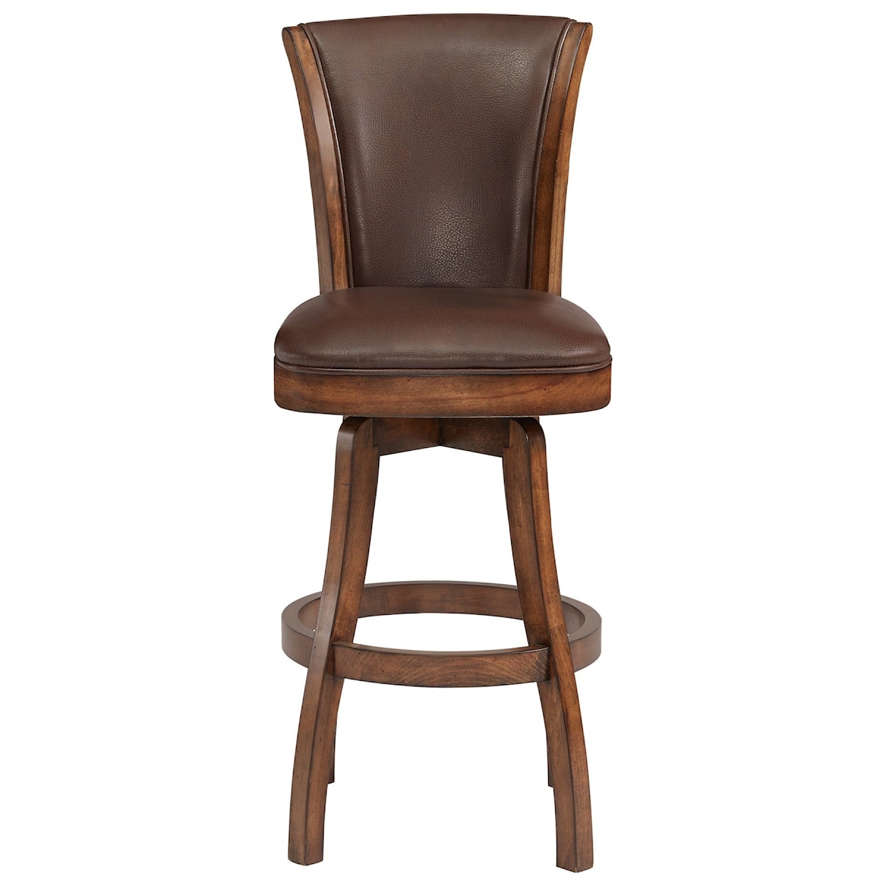 Armen Living Raleigh 26" Counter Height Swivel Wood Barstool