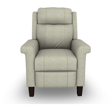 Contemporary High Leg Recliner with Power Motion