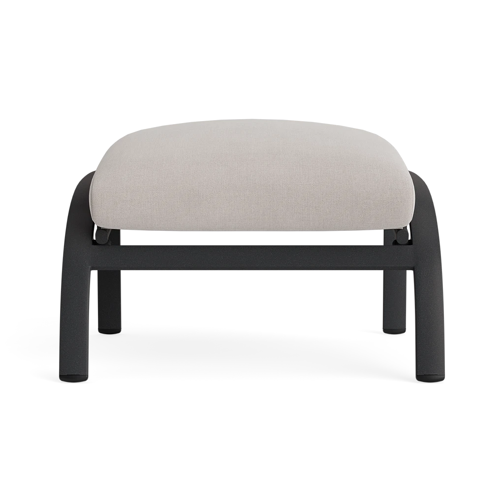 Cushioned Curvilinear Chair Ottoman