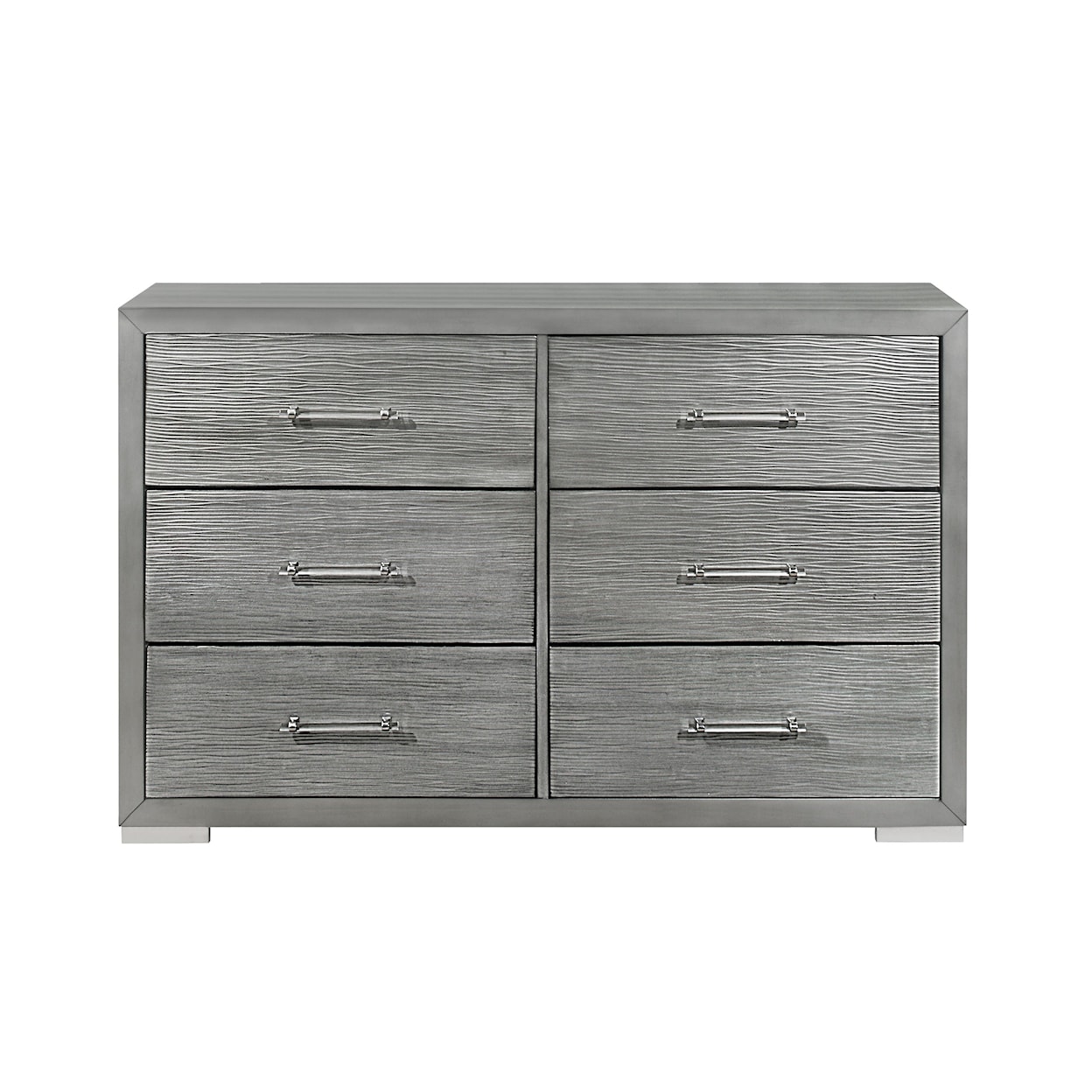 Global Furniture Tiffany Silver 6-Drawer Dresser