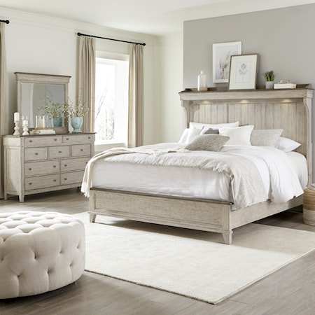 3-Piece Queen Mantle Bedroom Set