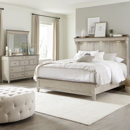 Farmhouse 3-Piece Queen Mantle Bedroom Set