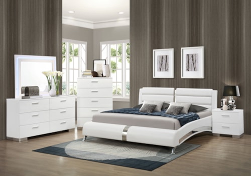 Jeremaine 5-Piece Queen Bedroom Set White