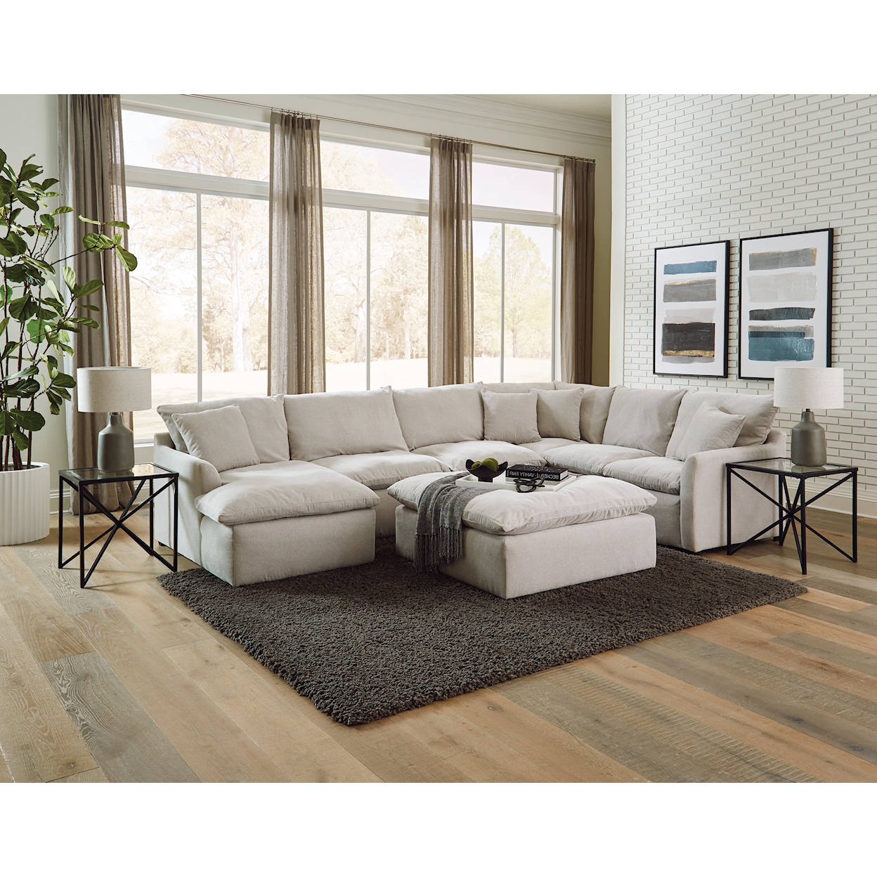 Jackson Furniture 1345 Harper 4-Piece Sectional Sofa
