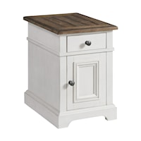 Cottage Chairside Table with Storage