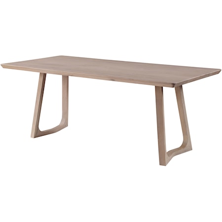 Rectanguar Solid White Oak Dining Table