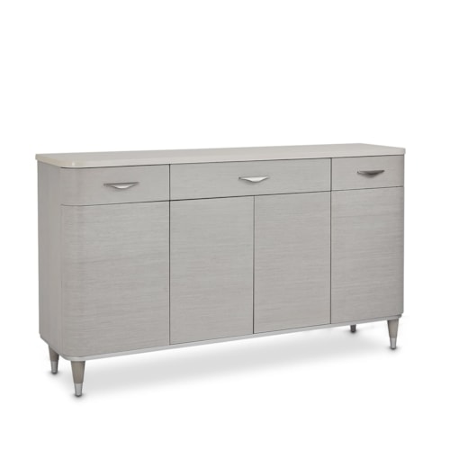 Contemporary 3-Drawer Sideboard with Silverware Caddy