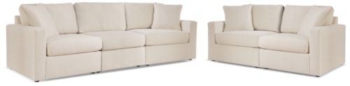 3-Piece Sectional Sofa And 2-Piece Sectional Loveseat