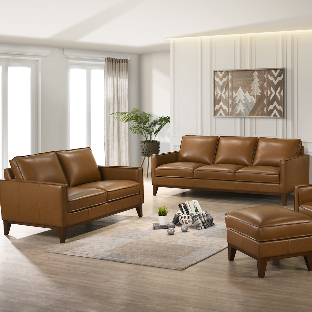 New Classic Caspar Sofa and Loveseat Set