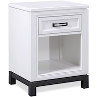 Transitional 1-Drawer Nightstand with Felt-Lined Drawer