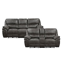 Casual 2-Piece Power Reclining Living Room Set