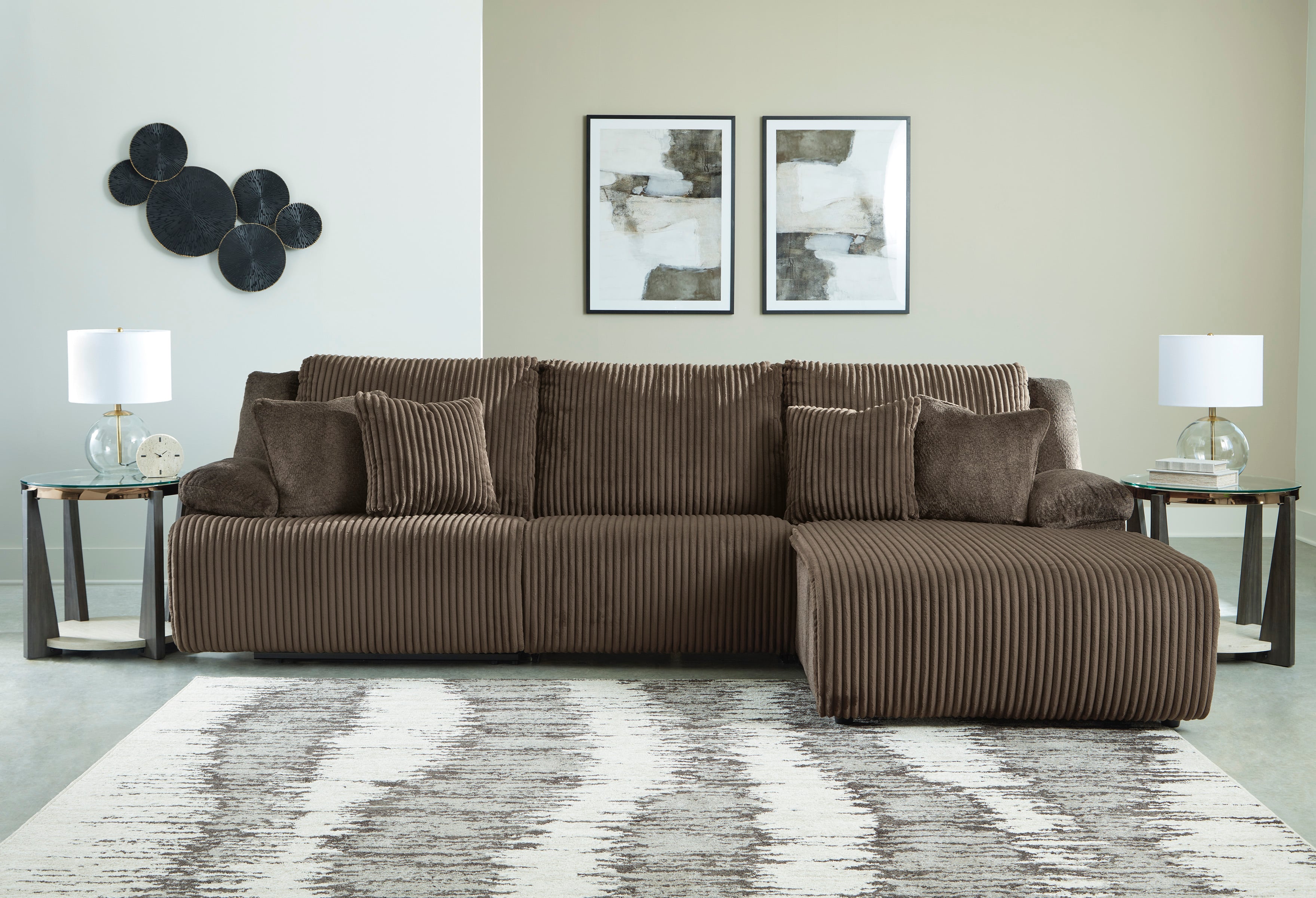 3-Piece Reclining Sectional with Chaise