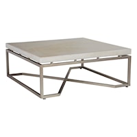 Contemporary Square Cocktail Table with Onyx Top