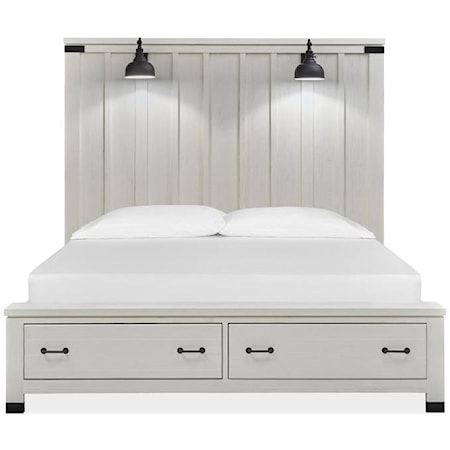 Queen Storage Panel Bed